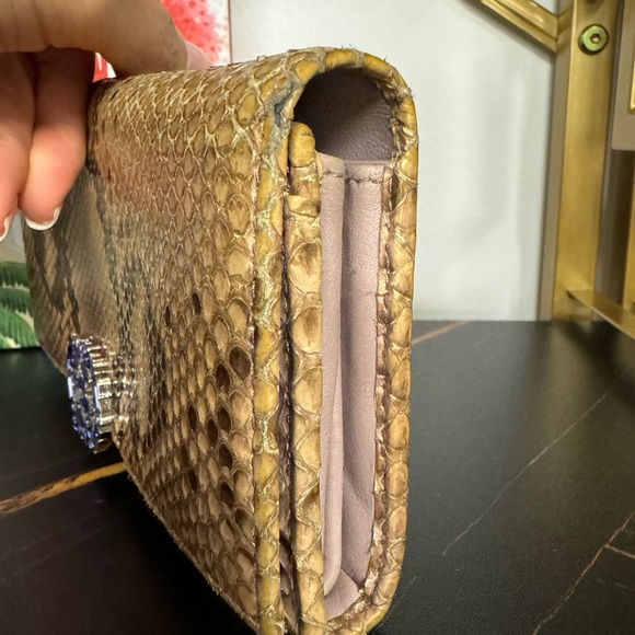 12248 Gucci Python Bifold Continental Wallet with Crystals - Picture 4 of 6